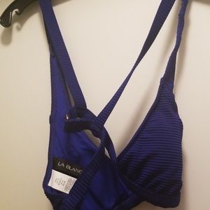 La Blanca Cross Front Tie Back DD Cup Bikini Top Size DD